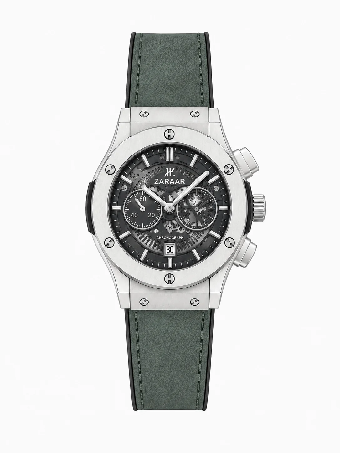 ZARAAR Skeleton Series Watch — GREEN SKELETON