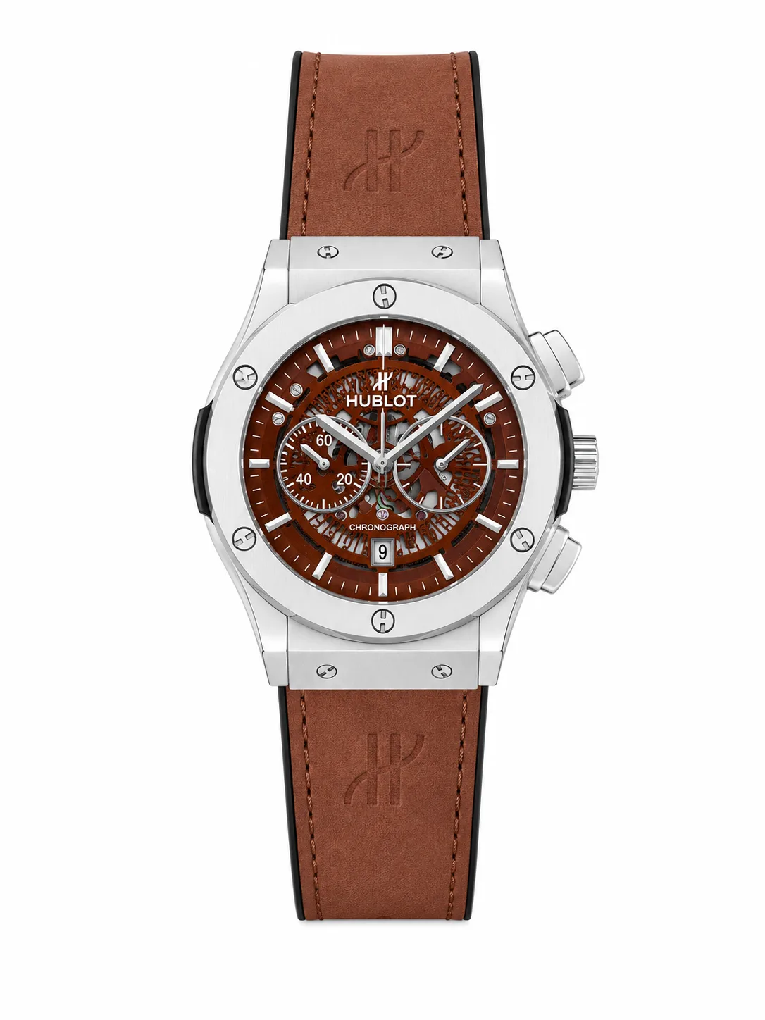 ZARAAR Hublot Design Watch — BROWN SKELETON