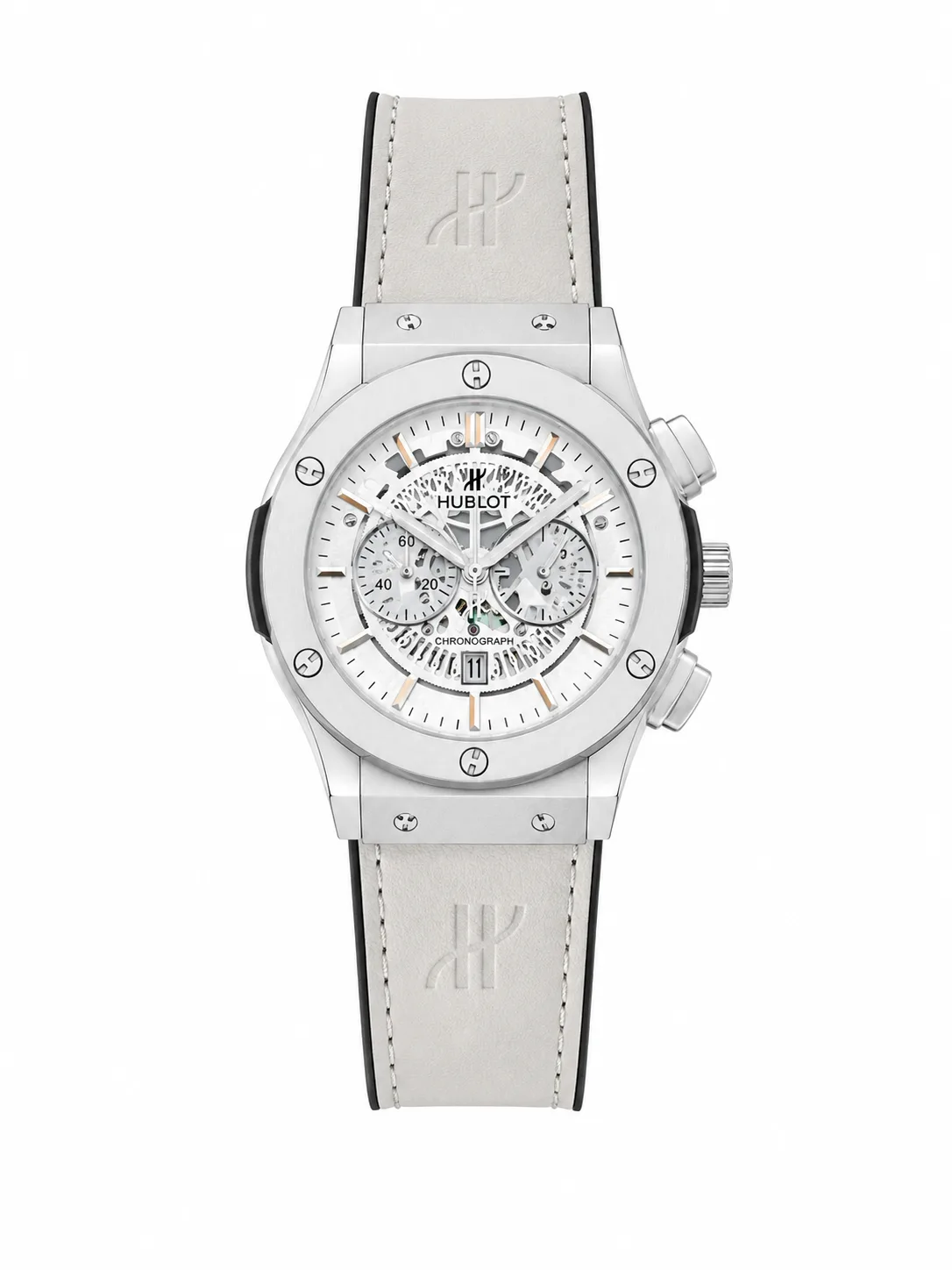 ZARAAR Hublot Design Watch — WHITE SKELETON