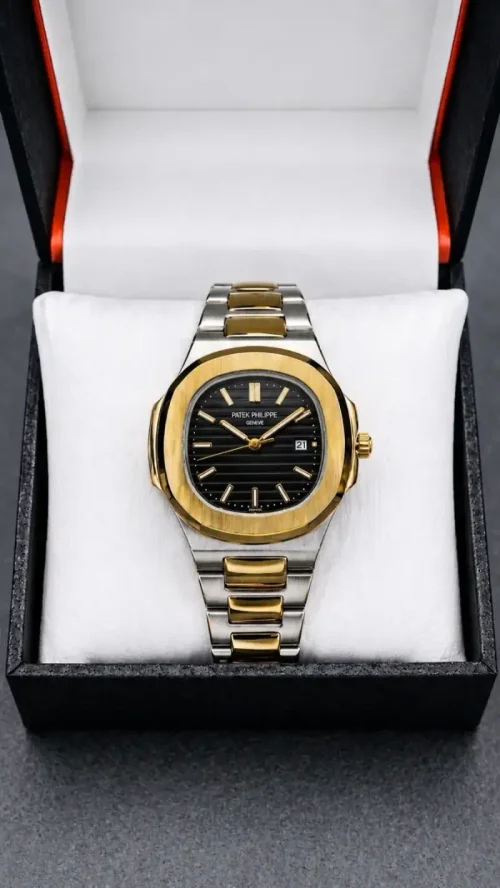 ZARAAR Patek Philippe Dual Tone Watch — MIDNIGHT BLACK