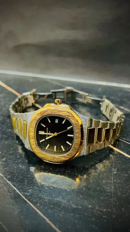 ZARAAR Patek Philippe Dual Tone Watch — MIDNIGHT BLACK