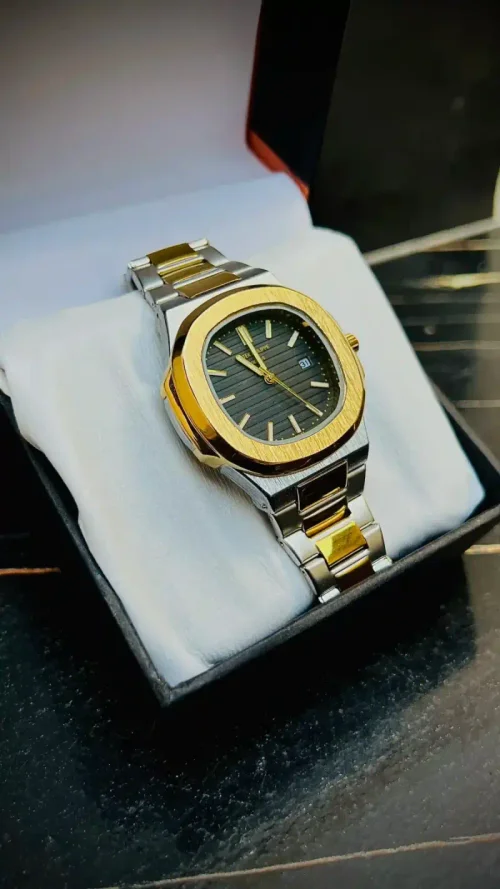 ZARAAR Patek Philippe Dual Tone Watch — MIDNIGHT BLACK