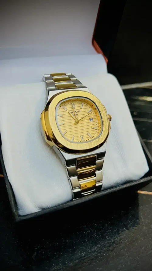 ZARAAR Patek Philippe Dual Tone Watch — CHAMPAGNE GOLD
