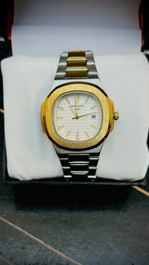 ZARAAR Patek Philippe Dual Tone Watch — PEARL WHITE